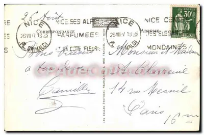 Juan-les-Pins — Vista geral — Edições Les Belles Éditions Françaises — Verso