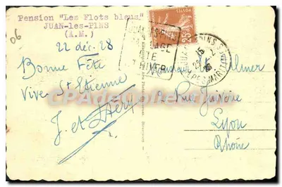Juan-les-Pins - A Praia — Hotel Provencal visível — editor CPAAdeCollection, n° 90 — Verso