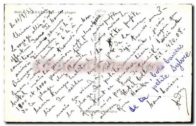 Juan-les-Pins — As praias — Éditions S.E.P.R. n° 10-35 — Verso