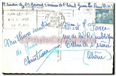 Juan-les-Pins — Vista geral — Les Éditions de la République — Verso