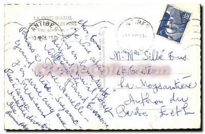 Antibes - Les Pins — Vista geral — Editor: Les Éditions M. de C. de la Transcription Intérieure — Verso