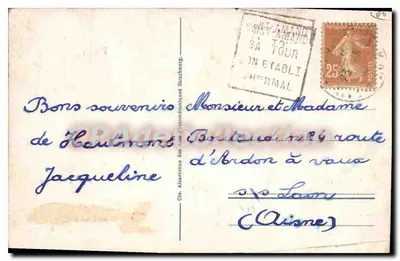 Juan-les-Pins — Vista presa dal Capo d'Antibes — Cartolina d'epoca deCollection — Verso