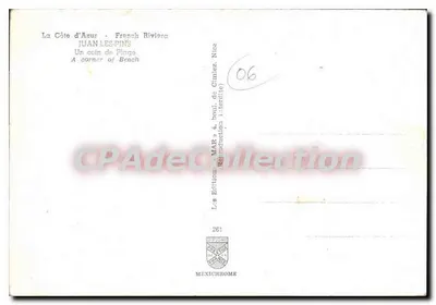 Juan-les-Pins — Un rincón de playa — Edición MAR, Nice — Reverso