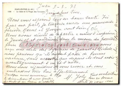 Juan-les-Pins — A Doca e a Praia das Terrasses — Editor Étage 46 — Verso