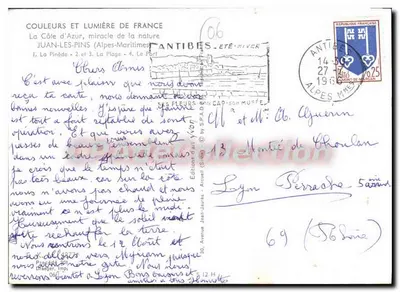 Juan-les-Pins — Vista panoramica — Edizione Jean-Jaurès — Verso