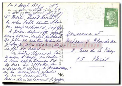 Strand van Juan-les-Pins — Uitgever Y. P. N. — N° 438 — Achterkant