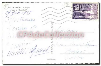 Dinard - Plaża — w kierunku 'Crystal' — Real-Photo n°35220 — Rewers