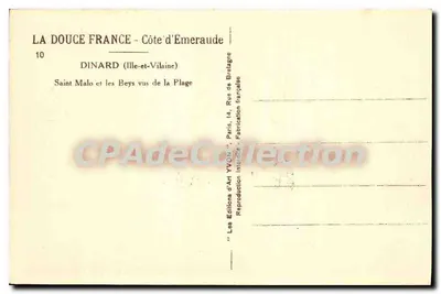 Dinard — Saint Malo et les Bays vus de la Plage — Les Éditions d'Art YVON — Rewers