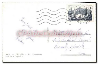 Dinard — Promenada w kierunku « Crystal » — Wydawnictwo Châtigny n°9013 — Rewers