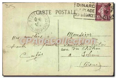 Dinard - A Praia - Costa da Esmeralda — Edição Guérin, N° 4066 bis — Verso