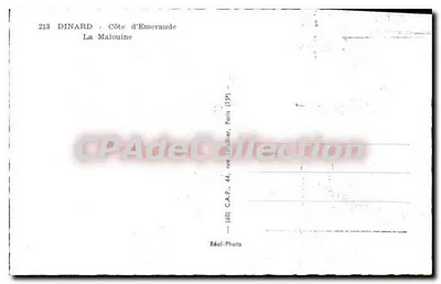 Dinard - Brzeg Zielonego Diamentu - La Malouine — Réal-Photo, n°213 — Rewers