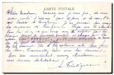 Dinard — Plaża Écluse — Stara pocztówka z kolekcji — Rewers