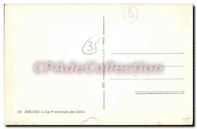 Dinard — A Promenade dos Aliados — editor « REAL-PHOTO » G.A.P. - PARIS, n° 156 — Verso