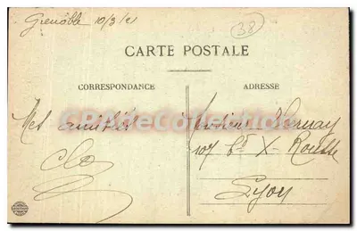 Grenoble — O Cours Saint-André — Os Fortes Rabot e da Bastilha — CI A. V. — Verso
