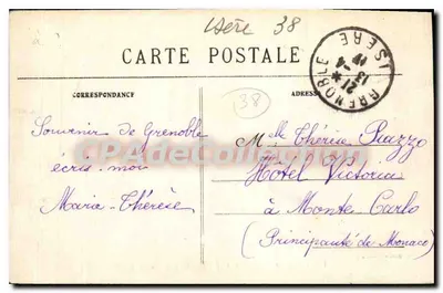Grenoble — Ponte do Hospital e a Cadeia dos Alpes — C. Baffert, Grenoble, n°120 — Verso