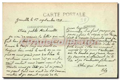 Grenoble — Most Francji i nabrzeże Francji — L. P. Grenoble, n° 909 — Rewers