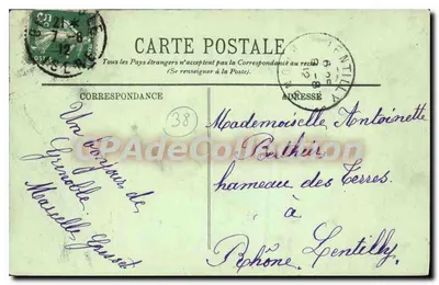 Grenoble — rzeka Isère i łańcuch Alp — LL. — Rewers