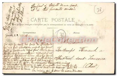 Grenoble — A Câmara de Comércio — H.C. edit. Grenoble — Verso