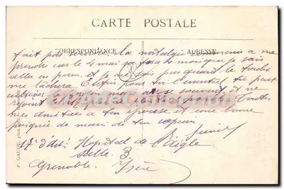 Grenoble — Perspektywa na miasto — Widok z ogrodu Dauphins — Rewers