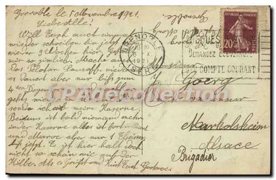 Grenoble — Caserne du 1er Régiment d'Artillerie de montagne — édition J.A.V. n°0177 — Achterkant