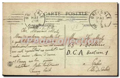 Grenoble — Place de la Constitution — Muzeum-Biblioteka i łańcuch Alp — Rewers