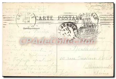 Grenoble — Vista Geral e o Ponte Mouchevrolle (1906) — G. Baillert, Grenoble — Verso