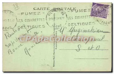 Grenoble — Vista geral e as Alpes — Éditions Marf, n°13 — Verso
