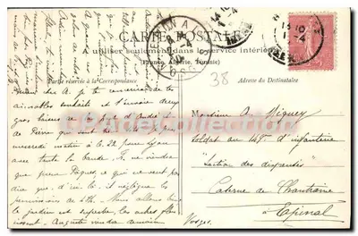 Grenoble — Most Zamku i Moucherotte — Cliché A. V., kolekcja L. E. Grenoble, nr 473 — Rewers
