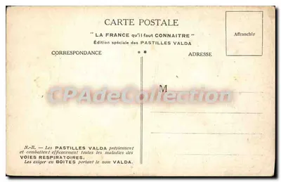 Grenoble — Katedra — Departament Isère — Wydanie specjalne Pastilles Valda — Rewers