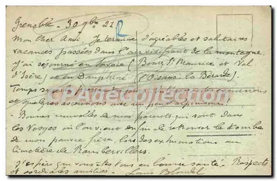 Grenoble — Vista generale e la Catena delle Alpi — E.R. — Verso