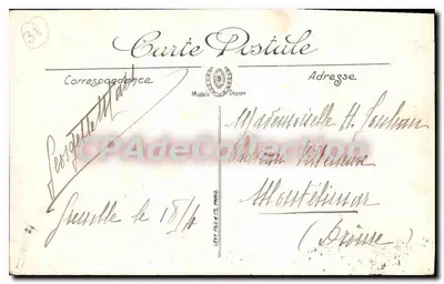 Grenoble — Pomnik Stoletnia i Katedra — LL — Rewers