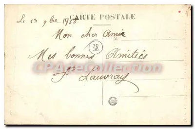 Grenoble — Plac Najświętszej Panny Maryi — Pomnik Centennium — Cliché A. V. Grenoble — Rewers
