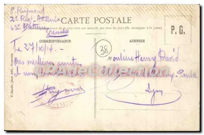 Grenoble - A Porta da França - Os Fortes e as Alpes — P. Gaude, fot.-edit., Grenoble — Verso