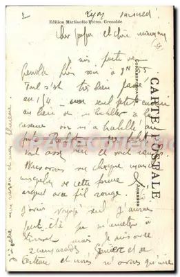 Grenoble - Jardin de Ville - Rada Miasta i Dzwonnica św. Andrzeja — Wydawnictwo Martinotto Frères, nr 28 — Rewers