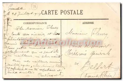 Grenoble — Plac Victor-Hugo, Statua Berlioz i Forty — LL. n°119 — Rewers