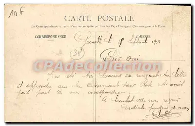 Grenoble - Kurs St-André i forte Rabot oraz Bastille — Cliché A. V., Kolekcja L. P., Grenoble — Rewers