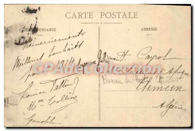 Grenoble — Vista geral e o Massif do Moucherotte — E.R. n°373 — Verso