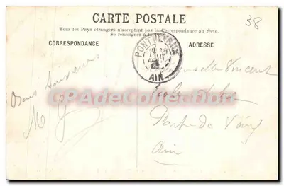 Grenoble — La catena delle Alpi, vista dal Polygone du Génie (Inverno) — Papeterie des Alpes, Eug. Robert, Grenoble — Verso