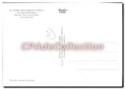 O Palácio Ideal — Haüterives (Drôme) — Edições J. Cellard — Verso
