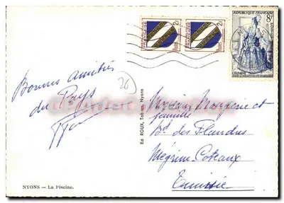 Nyons — A Piscina — Ed. ROUX, Nyons — Verso