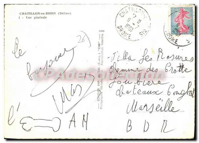 Châtillon-en-Diois — Vista geral — Conblér Imp. (S. et L.) — Verso