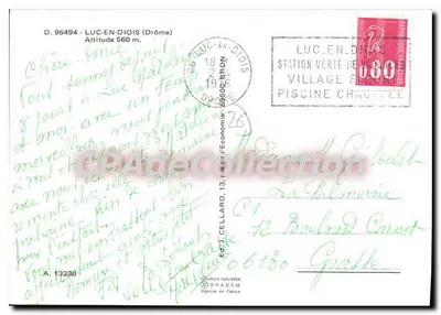 LUC w DIOIS — kwitnące miasteczko — Wyd. J. CELLARD, n° A.13336 — Rewers