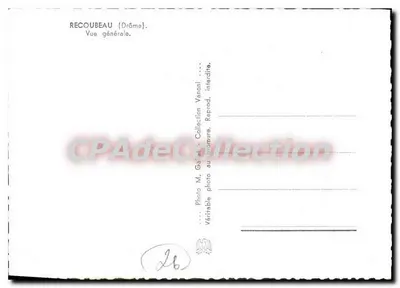 Recoubeau (Drôme) — Vista geral — Foto de M. Gallet, Coleção Vanoni — Verso