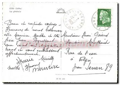 Nyons (Drôme) — Vista geral — Edições Naturais n°86 NI 101 — Verso