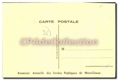 Vue du vieux Montélimard dans le Valentinois — La Philatelie à l'École — Montélimar, 2-3 mai 1964 — Verso