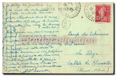 Château-sur-Epte (Eure) — Ruiny wieży i bramy dawnego zamku — Wyd. Lavergne, Yernos — Rewers