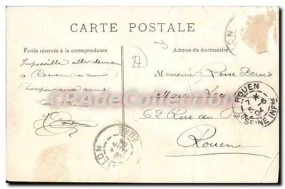 Gaillon — Estrada para Paris — Editor Jules Sery, n°2 — Verso
