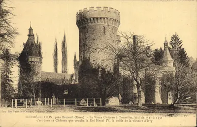 Condé-sur-Iton, perto de Breteuil (Eure) — O Velho Castelo em Tourelles, construído entre 1511 e 1531 — Imp. Lib. Bertrand-Chesnot, Breteuil