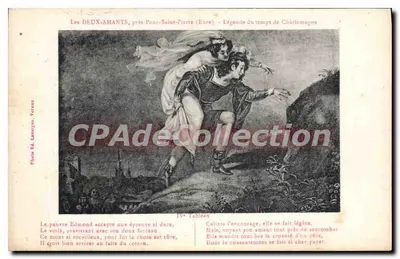 Les DEUX-AMANTS, perto de Pont-Saint-Pierre (Eure) — Lenda do tempo de Carlos Magno — Foto Éd. Lavergne, Verses
