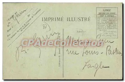 Verneuil (Eure) — Torre Cinza (XI) — Impresso Ilustrado — Verso